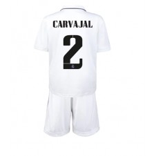 Real Madrid Daniel Carvajal #2 Hemmaställ Barn 2022-23 Korta ärmar (+ Korta byxor)